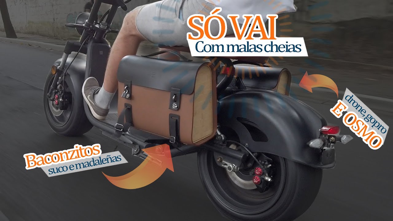 LEVA MAIS COISAS DO QUE VOCÊ IMAGINA: Scooter 3000W com alforjes estradeiros e ainda pega corredor.