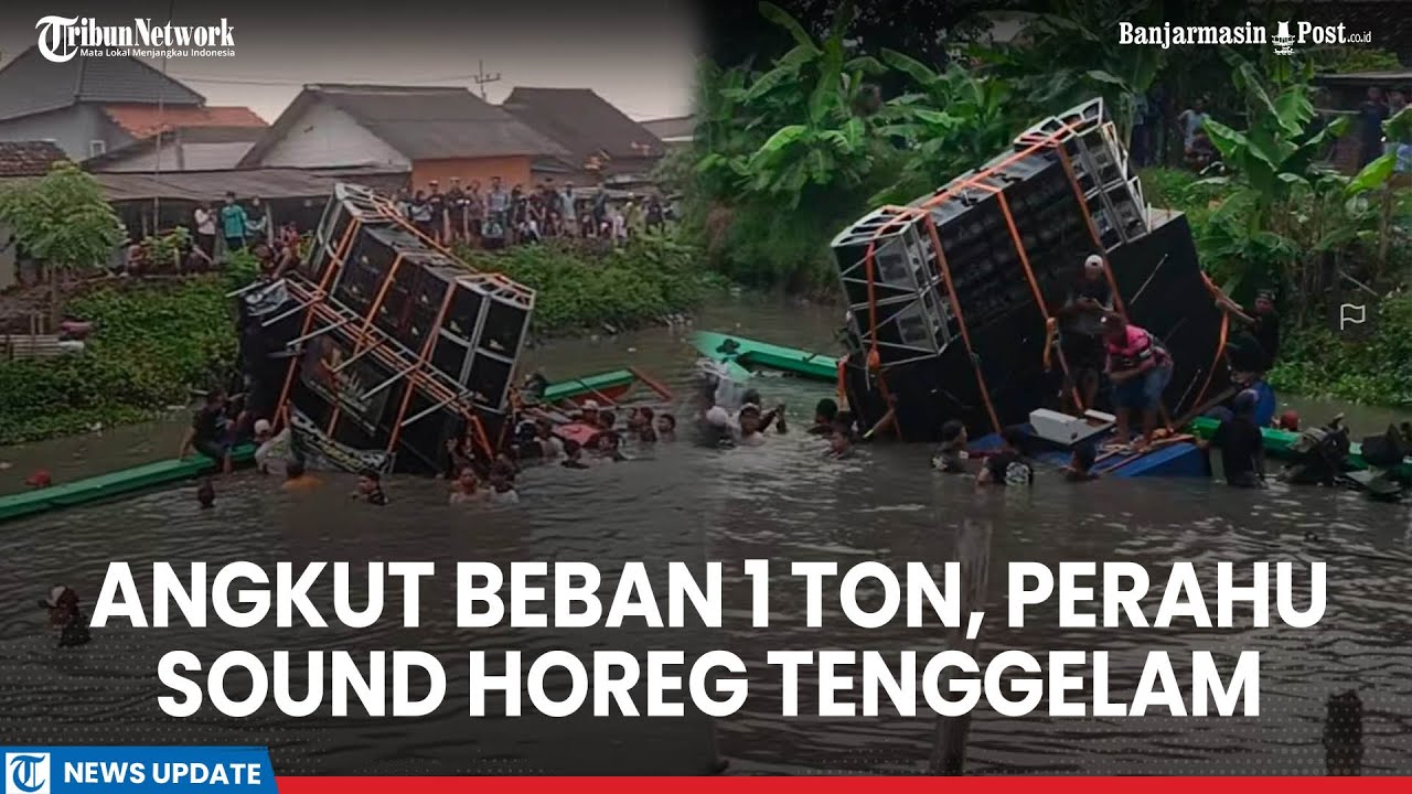 Tak Mampu Tahan Beban 1 Ton, Perahu Sound Horeg Tenggelam saat Nyadran di Sidoarjo