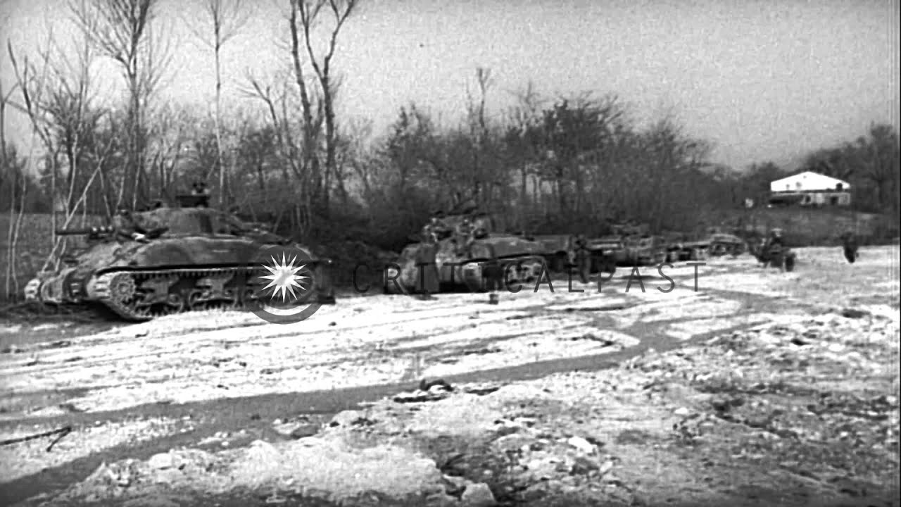 Scenes from the Battle of Monte Cassino, Italy, during World War II. HD Stock Footage