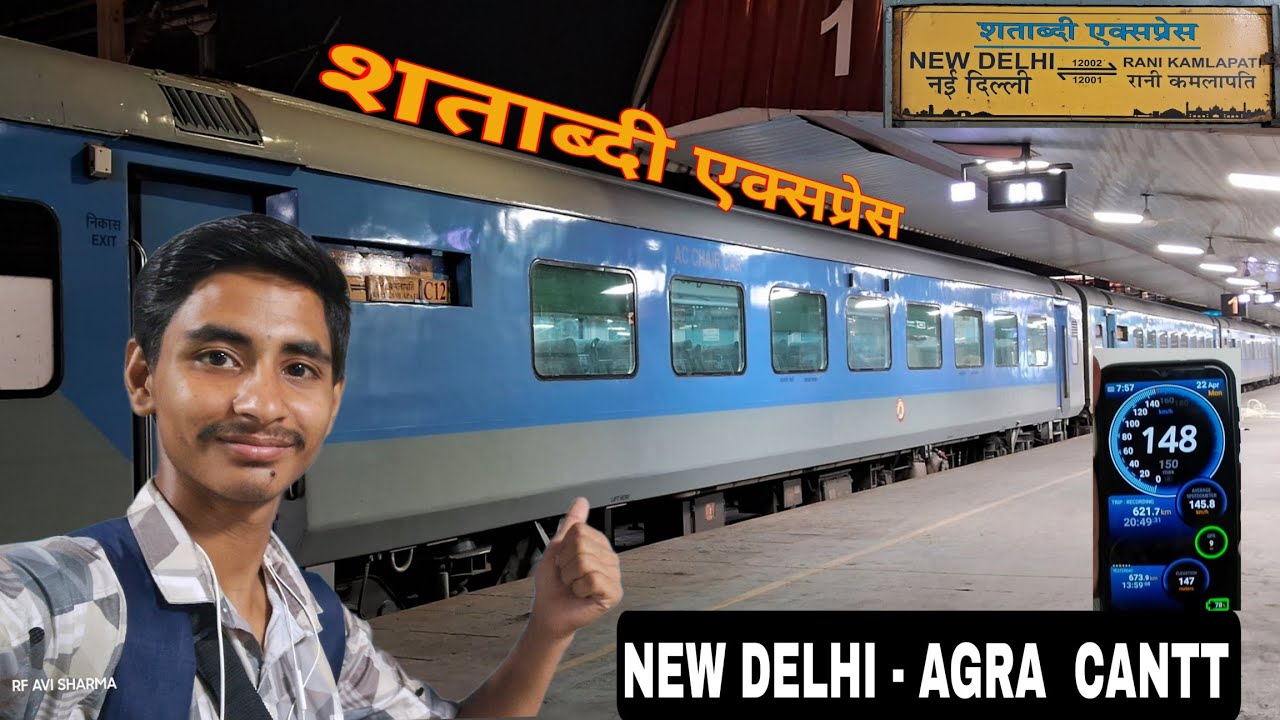 New Delhi - Agra cantt  Shatabdi exp... Train Journey || Fastest Shatabdi Express  VS  Vandebharat .