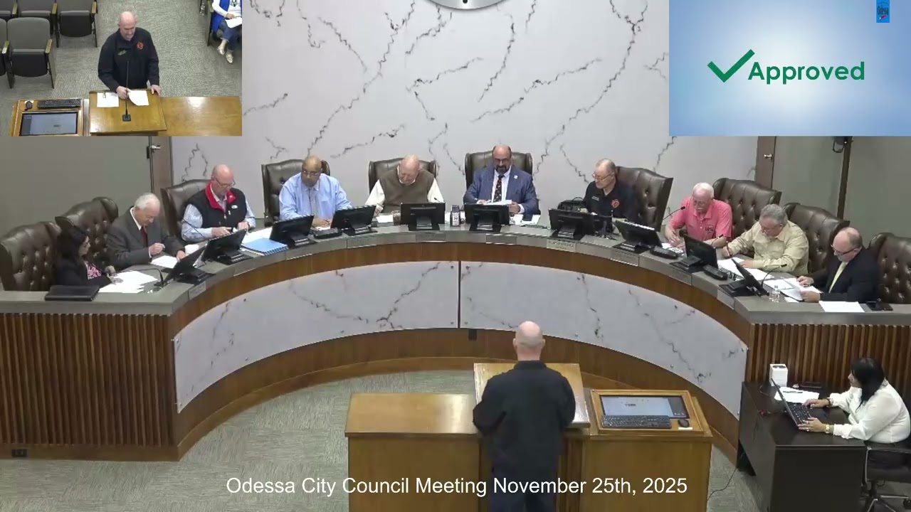 Odessa City Council Meeting November 25th, 2025