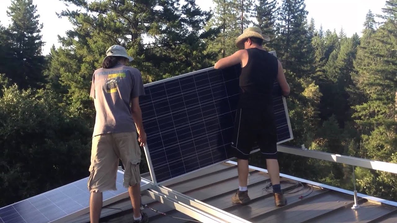 How to install 4100 Watt Solar Panel Array: Solar Off-Grid System Installation Video 22