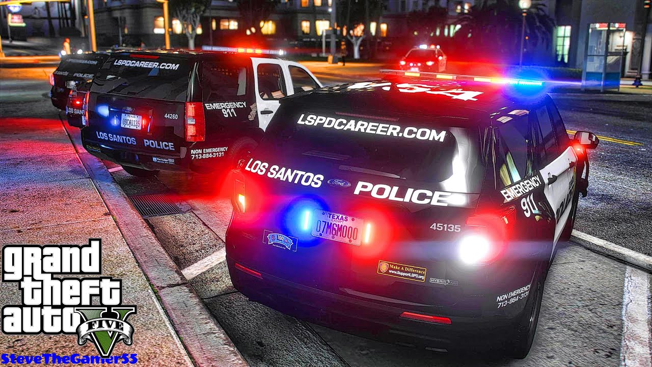 Playing GTA 5 As A POLICE OFFICER City Patrol| HPD|| GTA 5 Lspdfr Mod| 4K
