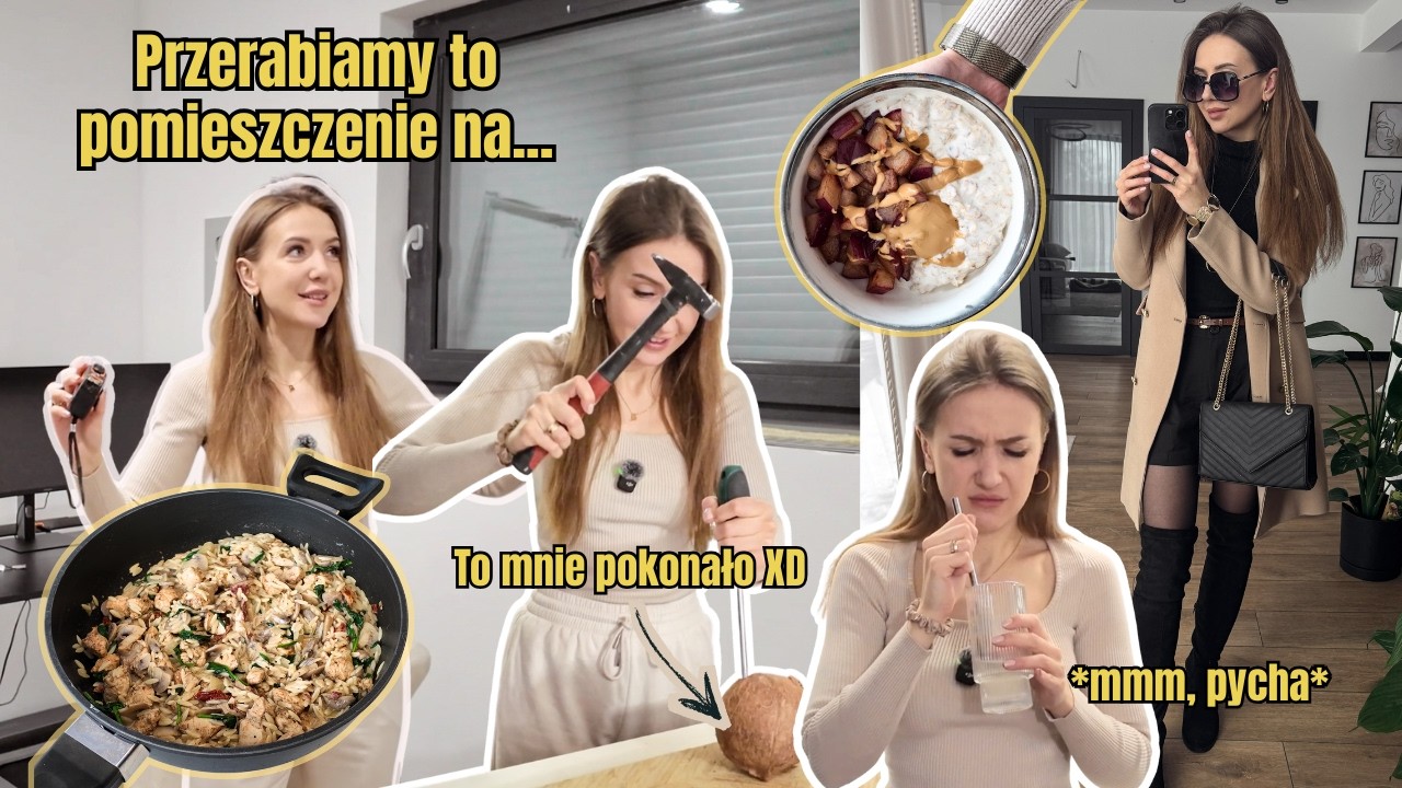 VLOG: ZMIENIAMY TEN POKÓJ NA... / MAKARON PO TOSKAŃSKU / STOLARZ PRZYJECHAŁ / KOKOS MNIE POKONAŁ XD