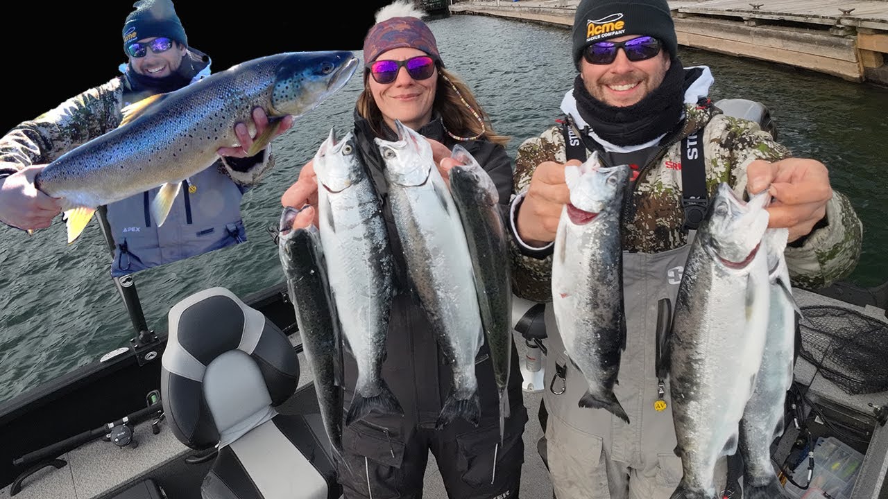 Spring Trolling the Chequamegon bay for SALMON and TROUT!