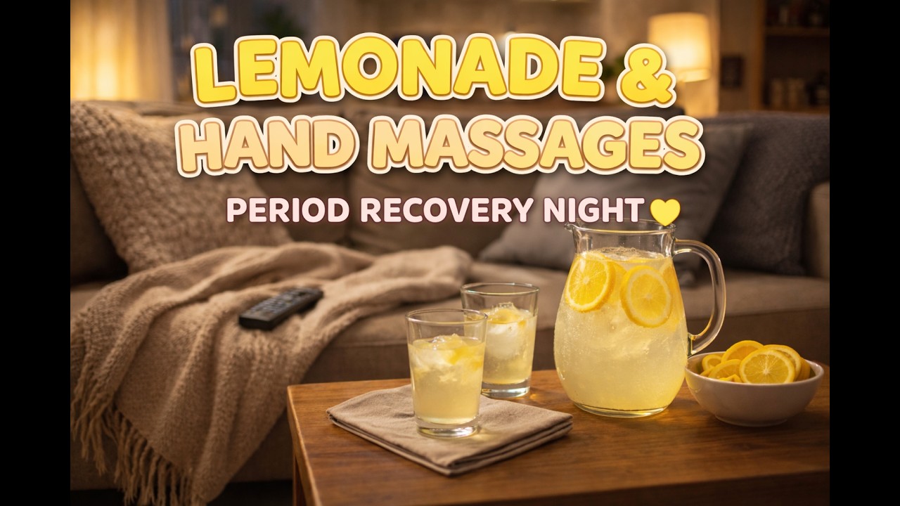 ❤️ ASMR Boyfriend Roleplay | Lemonade & Heating Pad Night 🍋 | Period Comfort Aftercare