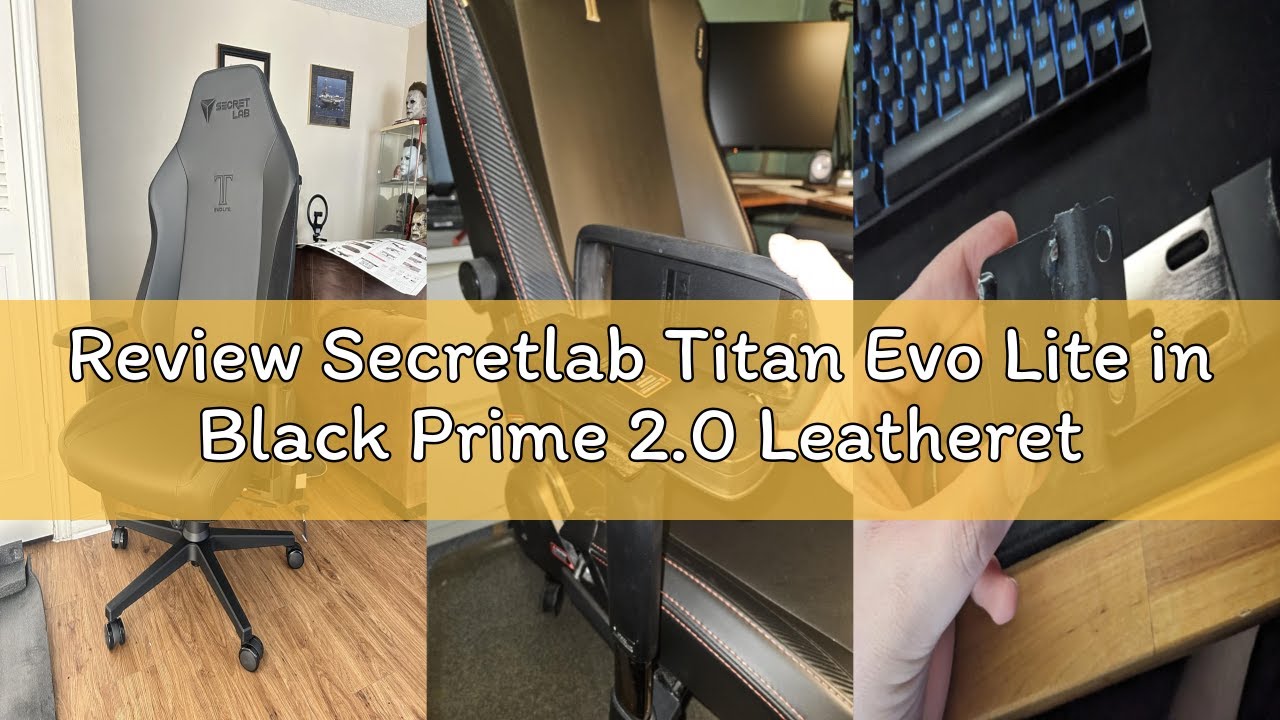 Review Secretlab Titan Evo Lite in Black Prime 2.0 Leatherette Gaming Chair - Reclining - Ergonomic