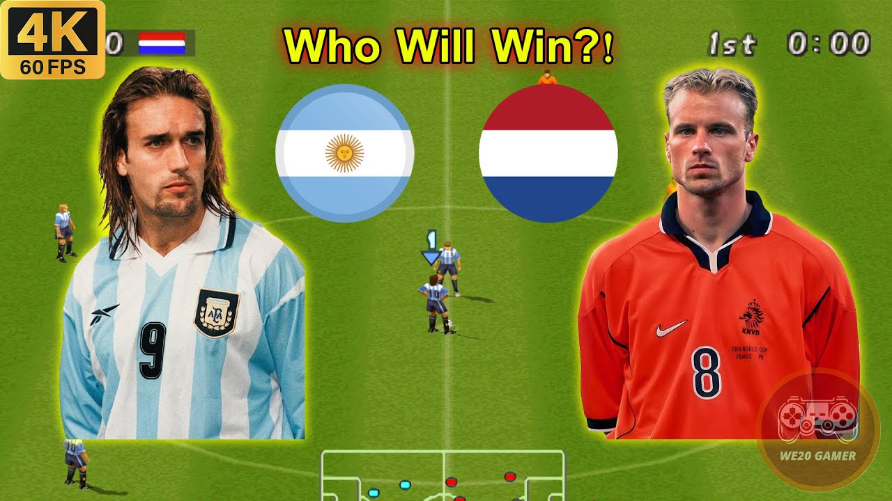 Winning Eleven 2000 | Argentina 🆚 Netherlands &ndash; Classic PS1 Showdown ⚽🔥