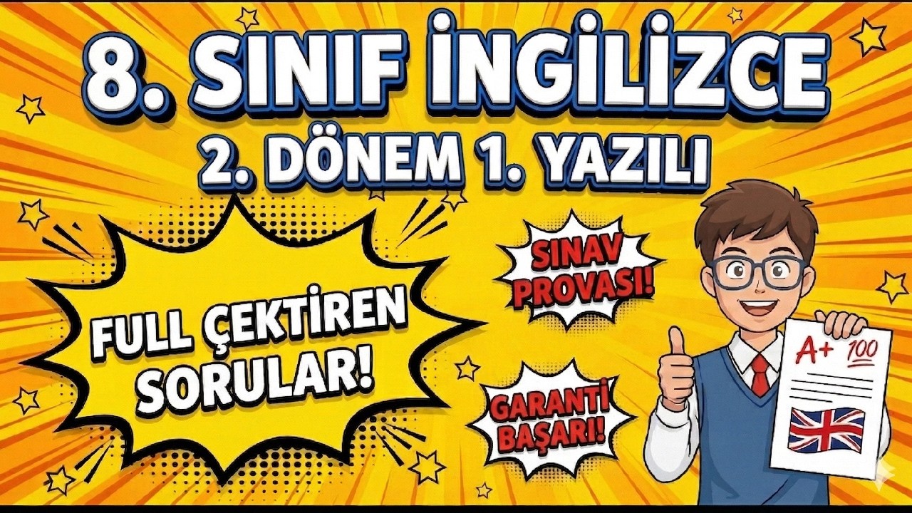 8. SINIF İNGİLİZCE 2. DÖNEM 1. YAZILI | 2026
