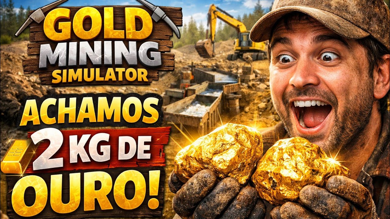 Gold mining simulator, parte 2! 2 kg de ouro! @RafaelPlayy #goldmining #ouro #mineração #jogos #game