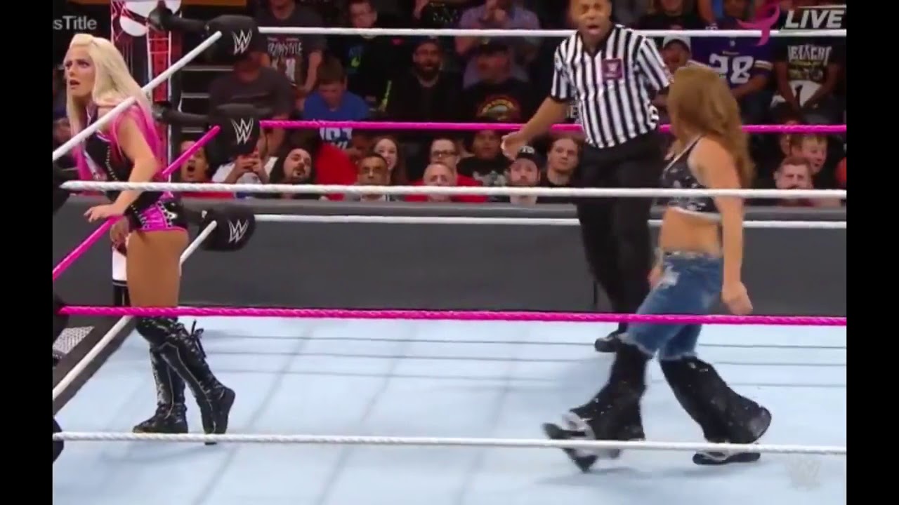 Mickie James Slaps Alexa Bliss in the ass