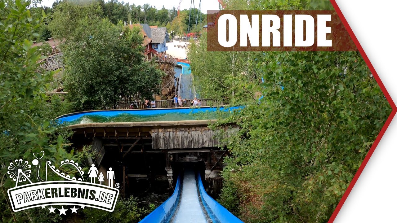 Wildwasserbahn (mit Geisterbahn) - Freizeitpark Plohn OnRide POV - Mitfahr-Video