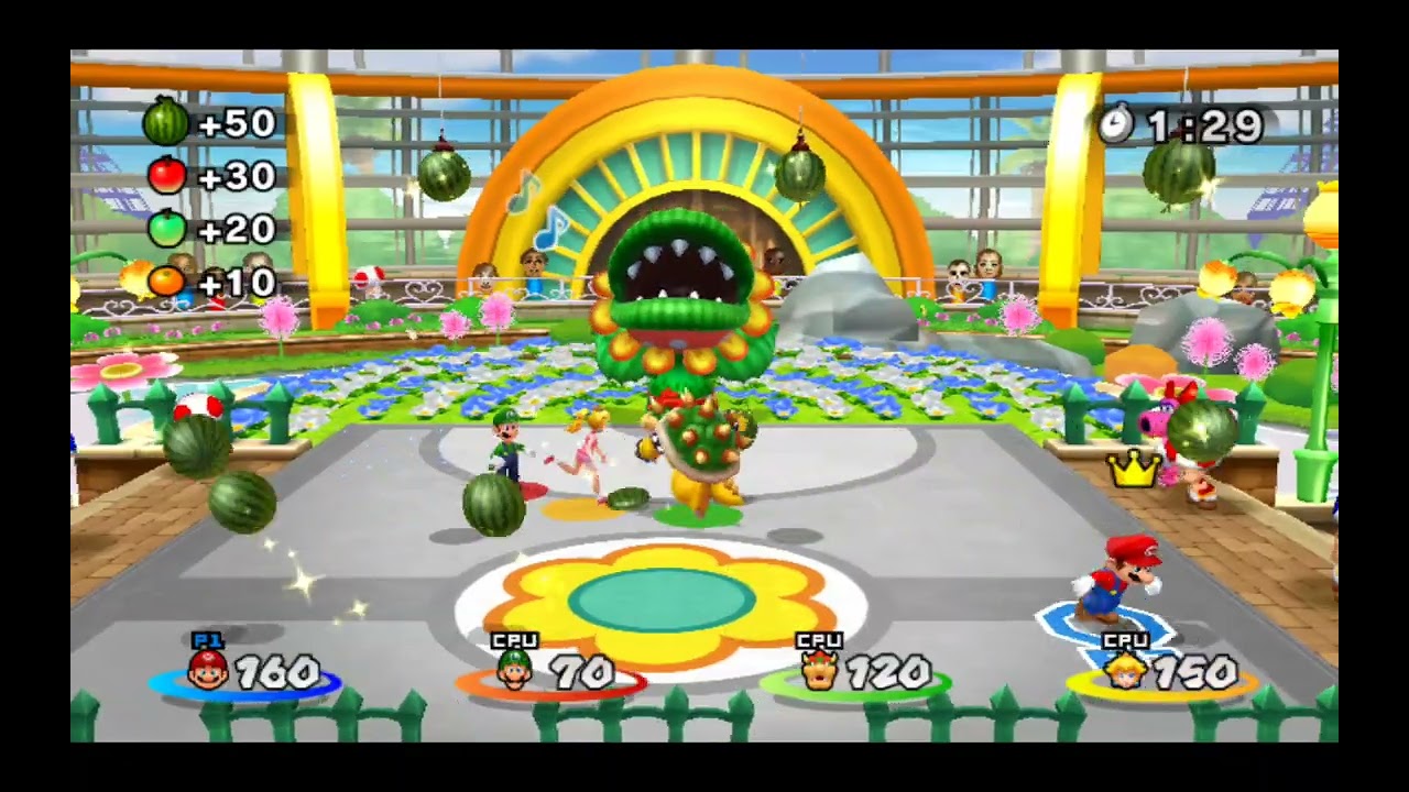 Mario Sports Mix: Basketball minigame playing as Mario