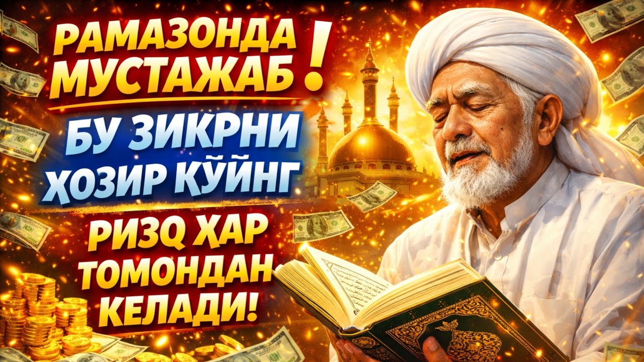 ☀ РАМАЗОНДА МУСТАЖАБ❗️БУ ЗИКРНИ ҲОЗИР ҚЎЙИНГ, РИЗҚ ҲАР ТОМОНДАН КЕЛАДИ!