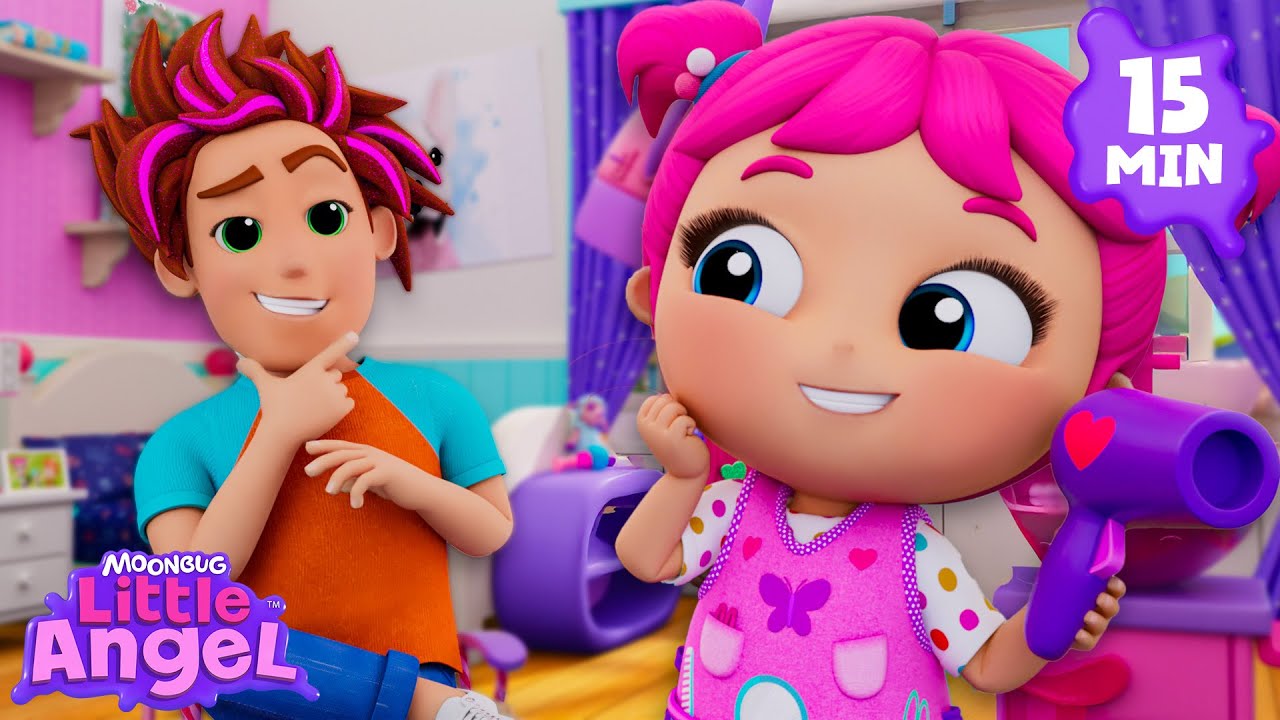 This is the Way We MAKEOVER💖 | Little Angel | Kids Cartoons & Nursery Rhymes | Moonbug Kids