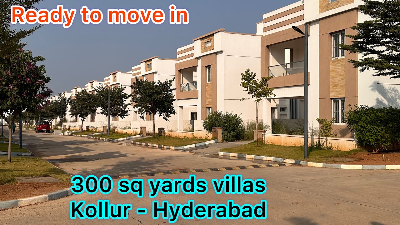 || 300 sq yards || 3 bhk villas for sale in gated community, Kollur , Hyderabad. 678 villa community