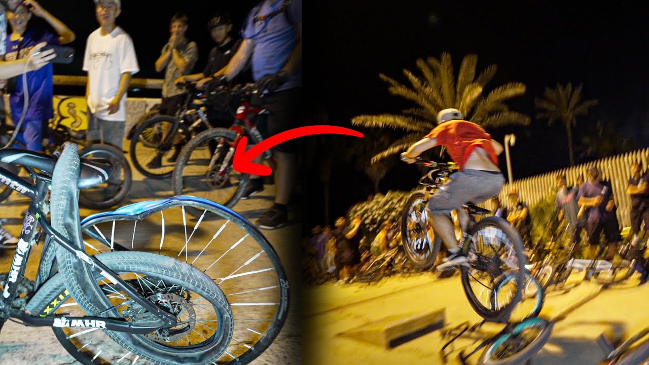 REVIENTA LA RUEDA EN ESTE SALTO | Congress Free BMX Barcelona #bmxstreet