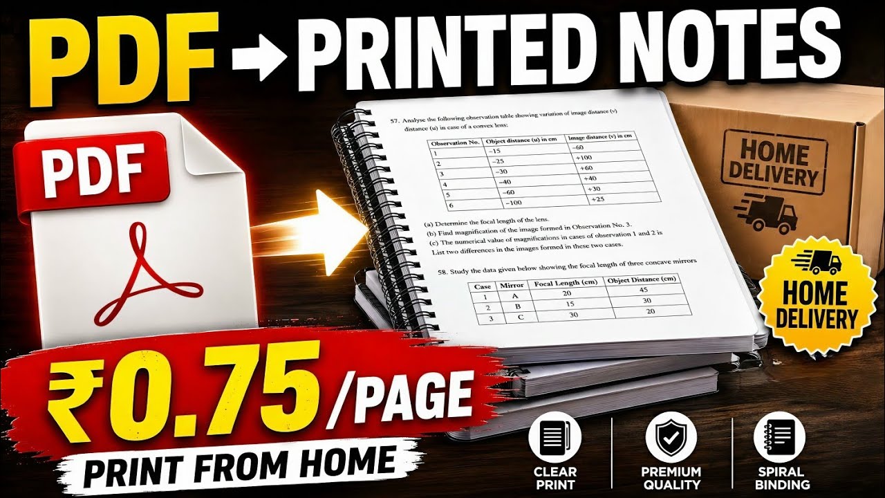 Print Your PDFs Online at Just ₹0.75/Page! Pan India Delivery