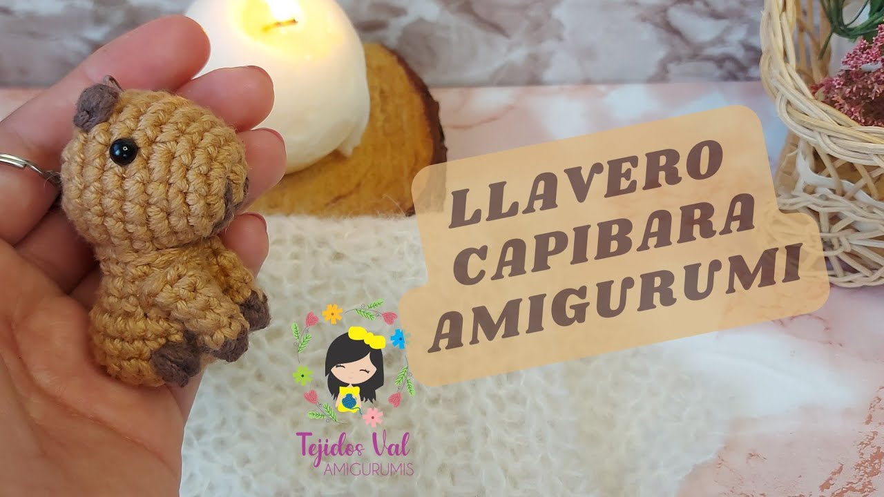 Мини-Капибара/Вязаный крючком брелок Капибара//Амигуруми Капибара// Val Knits