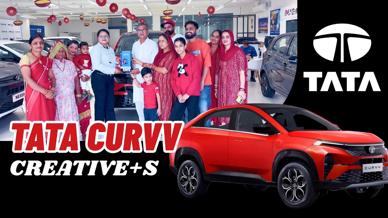 Tata Curvv delivery creative plus S curvv flame red | sunil and sonal vlogs