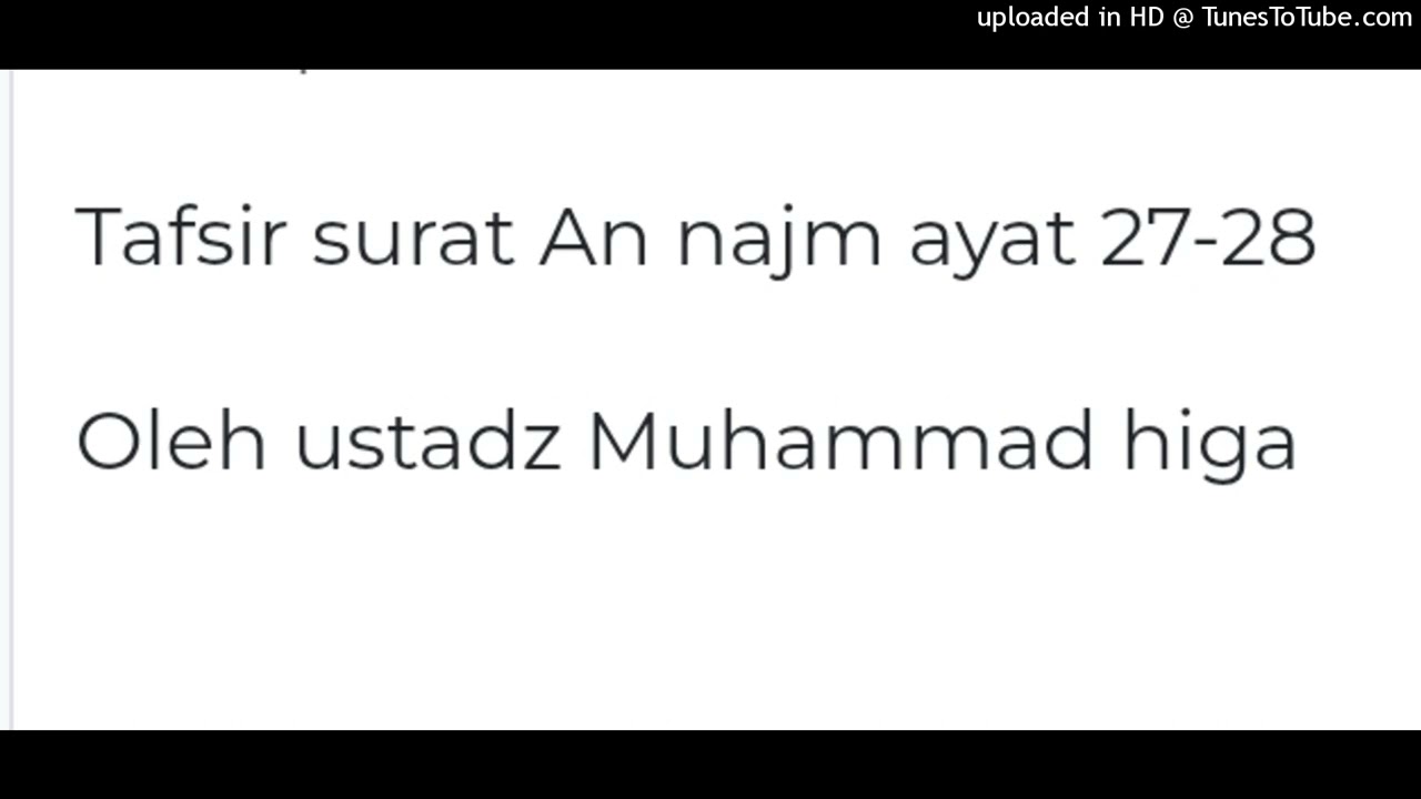 Tafsir surat An najm ayat 27-28