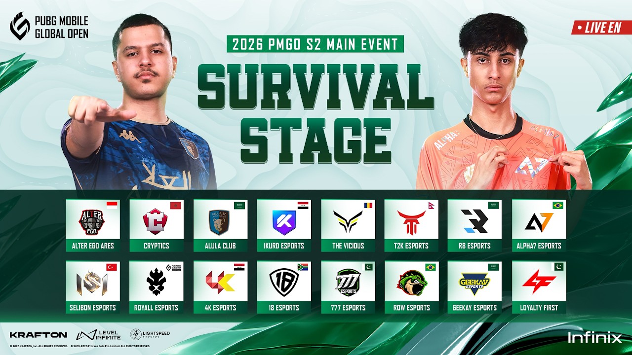 [EN] 2026 PMGO S2 Main Event | Survival Stage | PUBG MOBILE GLOBAL OPEN Season 2