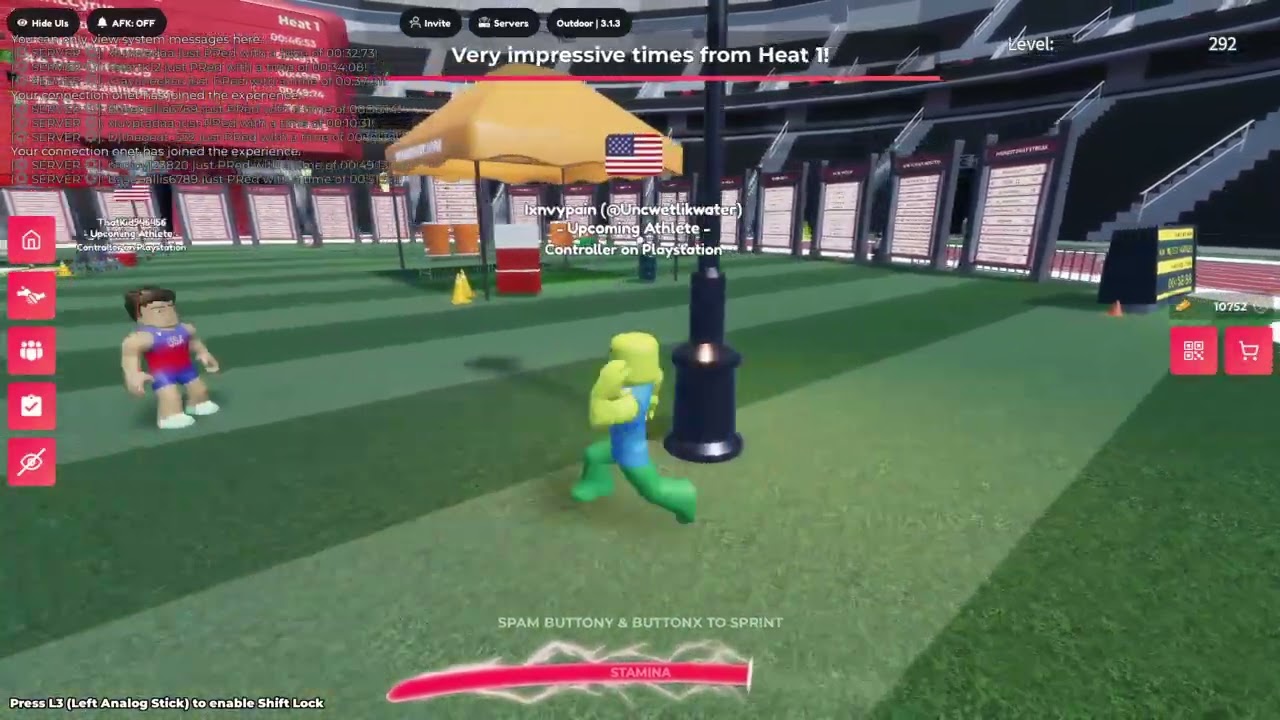 Destroying people as a noob track and feild