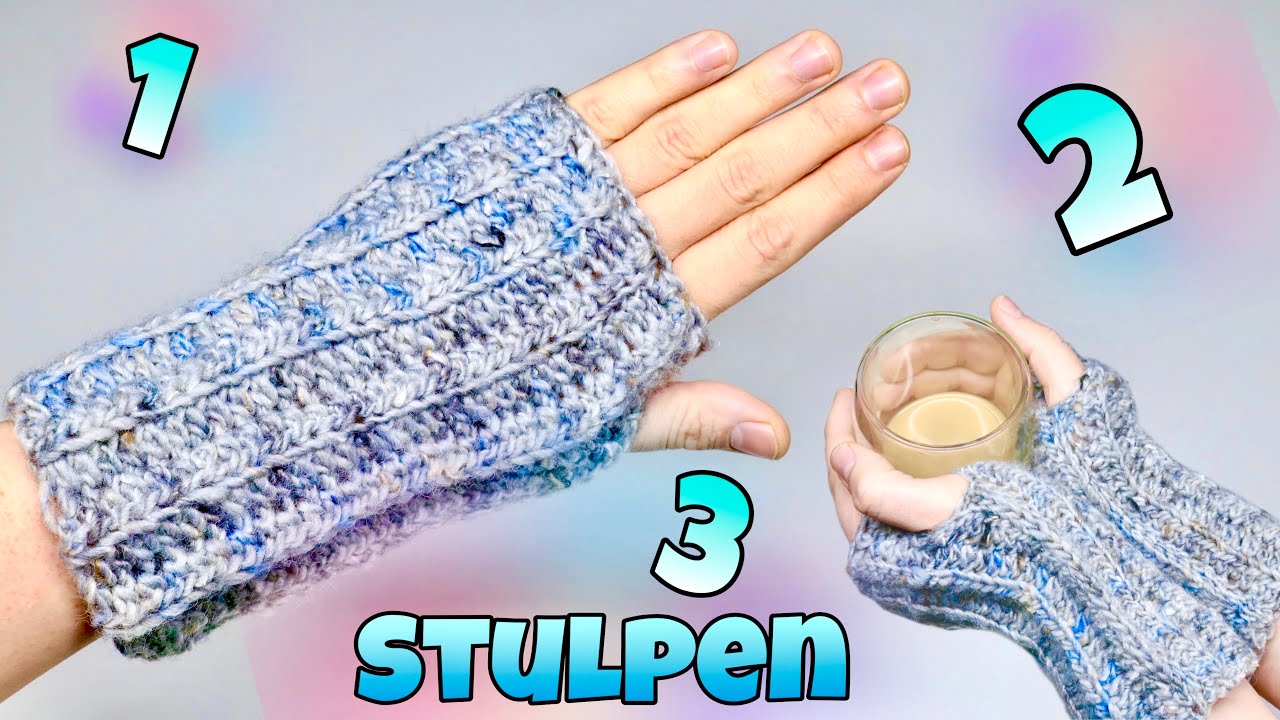 Einfachsten Stulpen / Pulswärmer der Welt häkeln | 1,2,3 Fertig