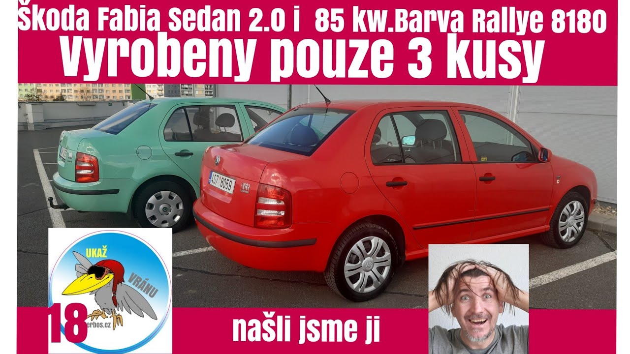 Škoda Fabia Sedan 2.0 Pouze 3 ks na světě v barvě rallye 8180 v této motorizaci možná jediný.