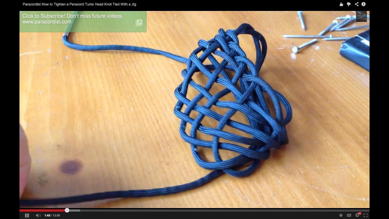 Paracordist How to Tighten a Paracord Turks Head Knot Tied With a Jig