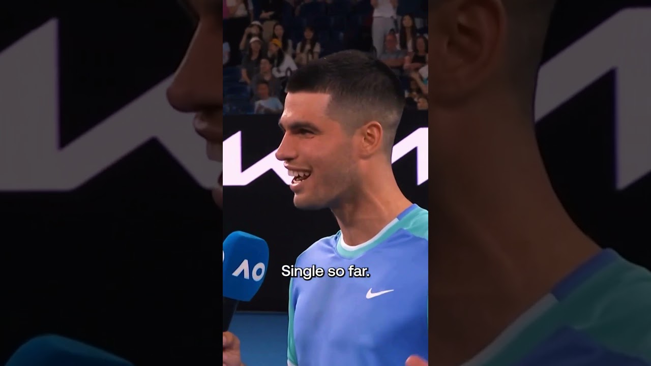 Carlitos won't be single for long I guess 😂🙊 #tennis #australianopen25 #ao25 #alcaraz