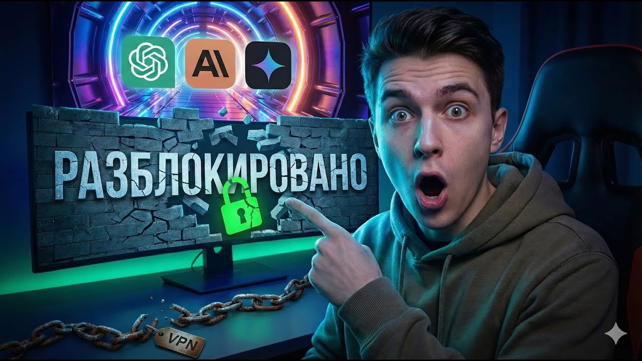 ChatGPT, Gemini, Claude и Grok БЕЗ VPN? Легальный чит для пользователей из РФ