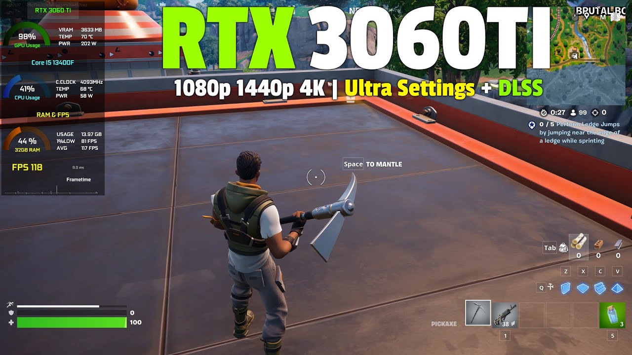 Fortnite Chapter 6 Season 1 : RTX 3060TI - 1080p 1440p 4K Epic Settings + DLSS Settings