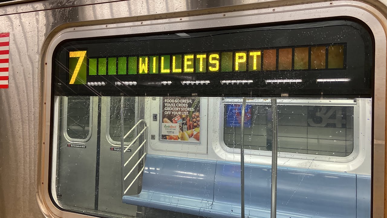 IRT Subway: R188 (7) Local Train Ride from 34th Street-Hudson Yards to Mets-Willets Point