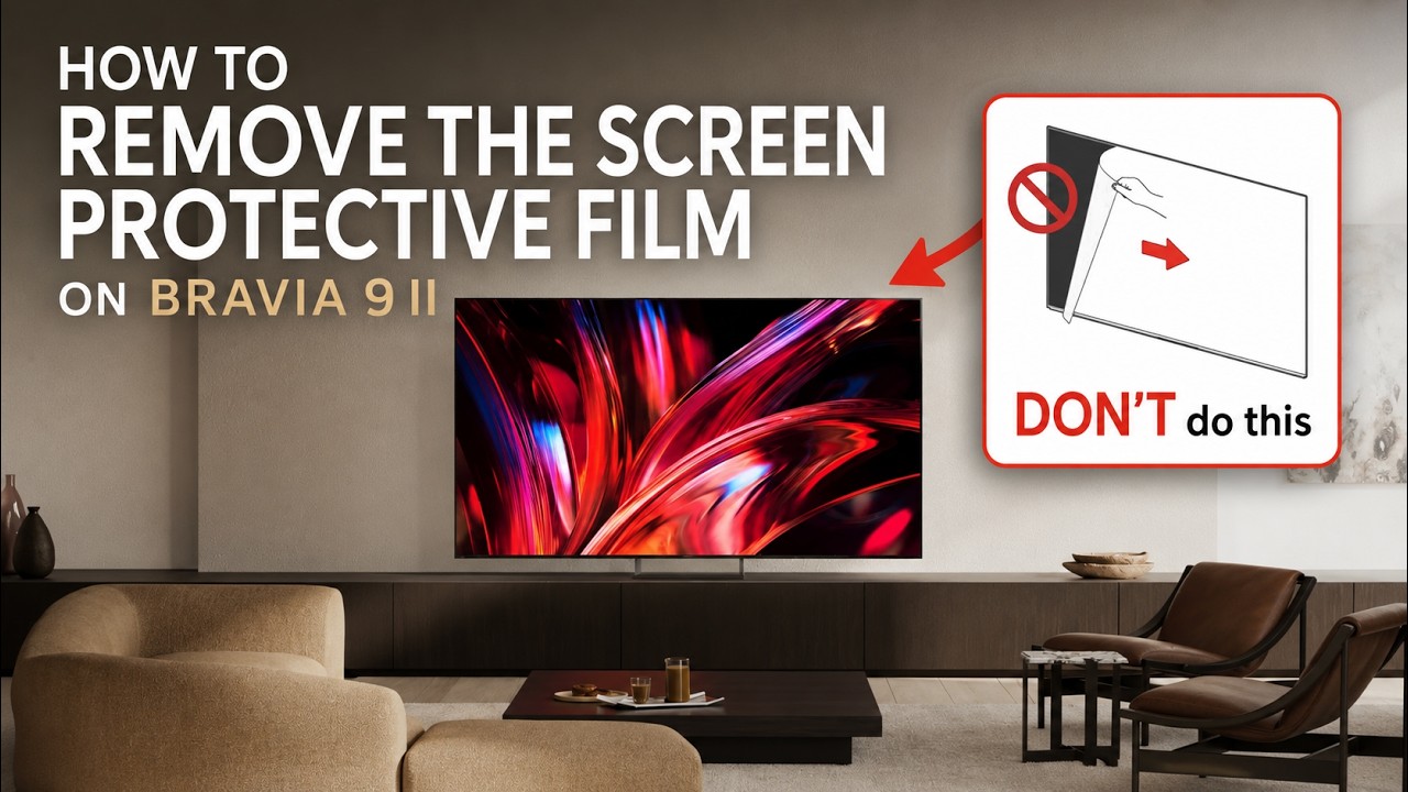 𝗣𝗥𝗢𝗣𝗘𝗥𝗟𝗬 remove SONY BRAVIA 9 II screen protector (HDTVTest 𝙒𝙧𝙤𝙣𝙜😄)