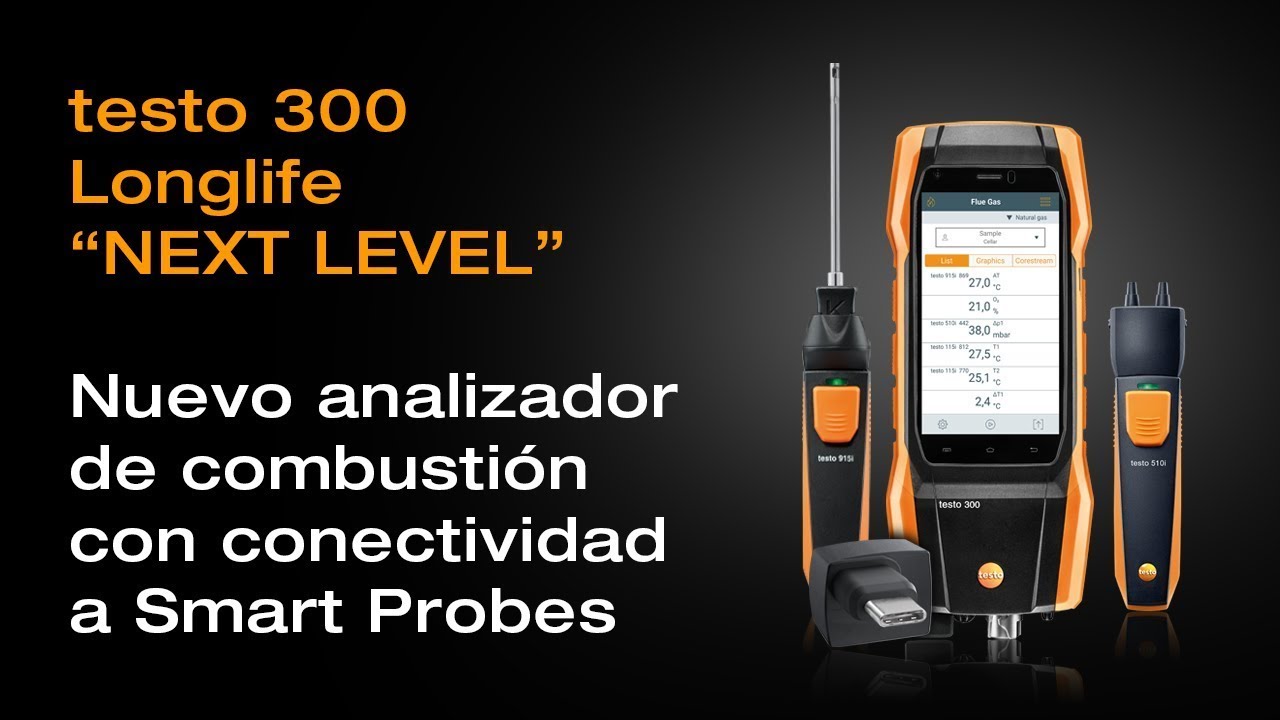 Analizador de combustión testo 300 con conectividad a Smart Probes | Be sure. Testo