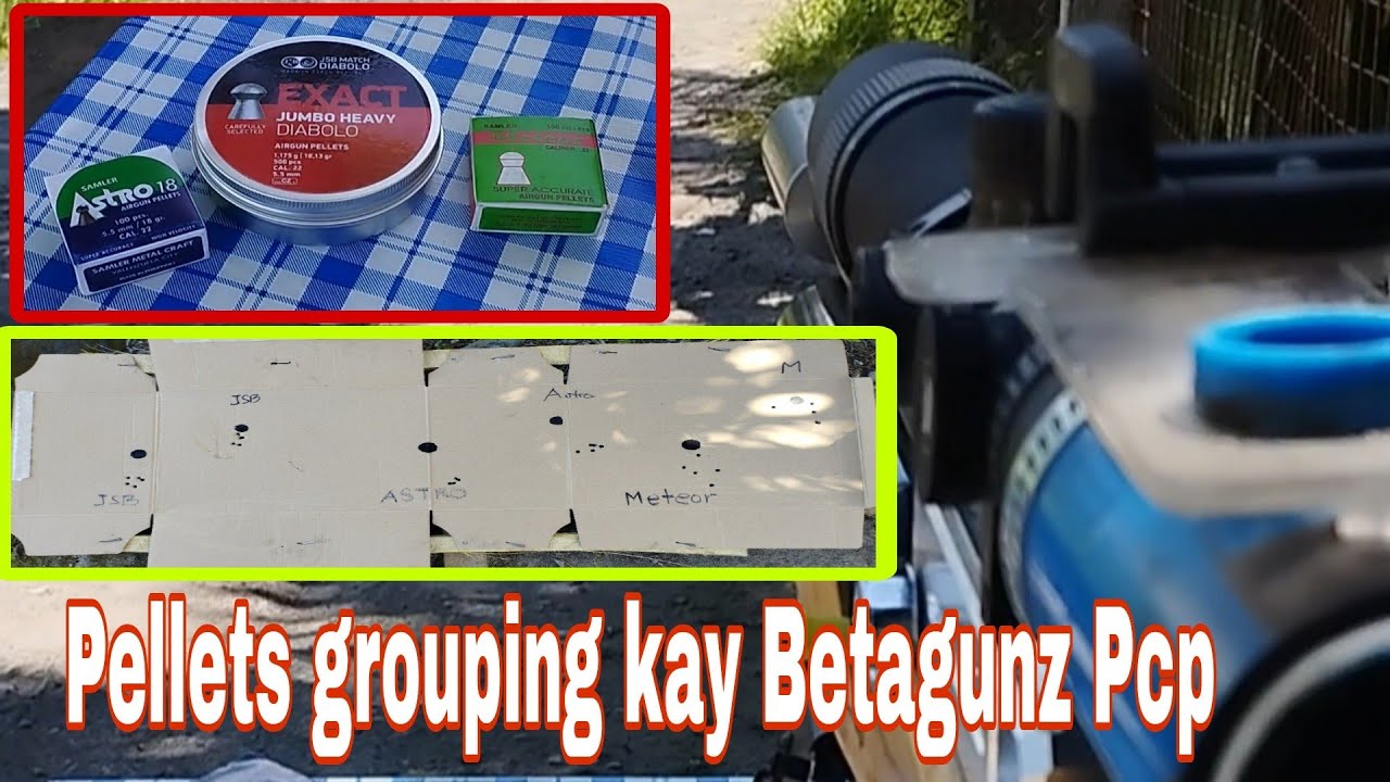Betagunz PCP - 25 meters pellet groupings (jsb, astro, meteor)