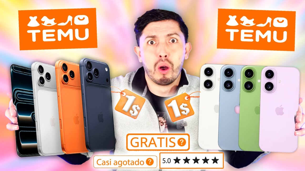 COMPRE TODOS LOS IPHONE 15,16 Y 17 MAS BARATOS DE TEMU.. ES UNA ESTAFA?