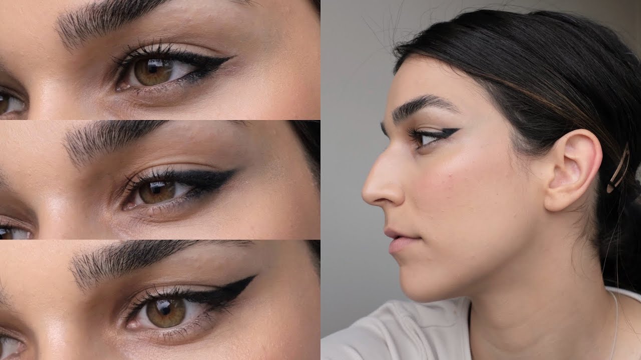 3 different looks - winged eyeliner for hooded eyes