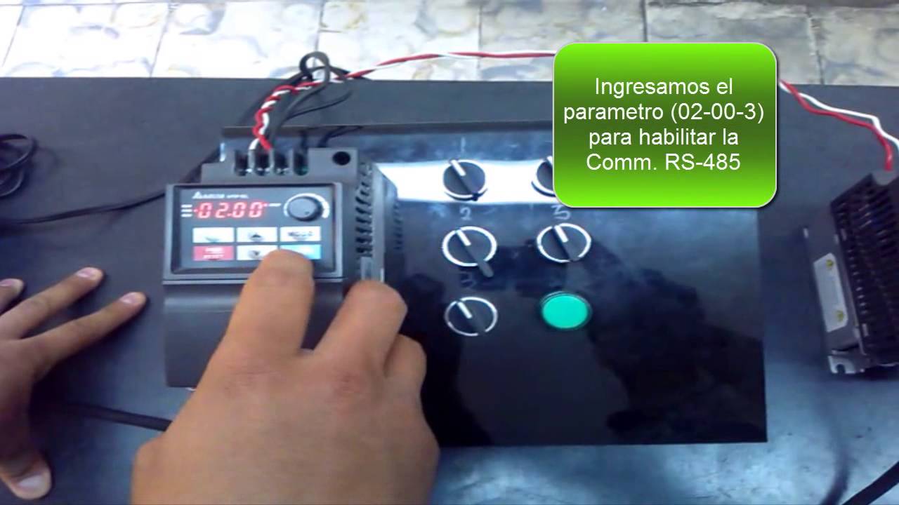 Comunicación de una HMI y dos variadores VFD-E Sin usar PLC