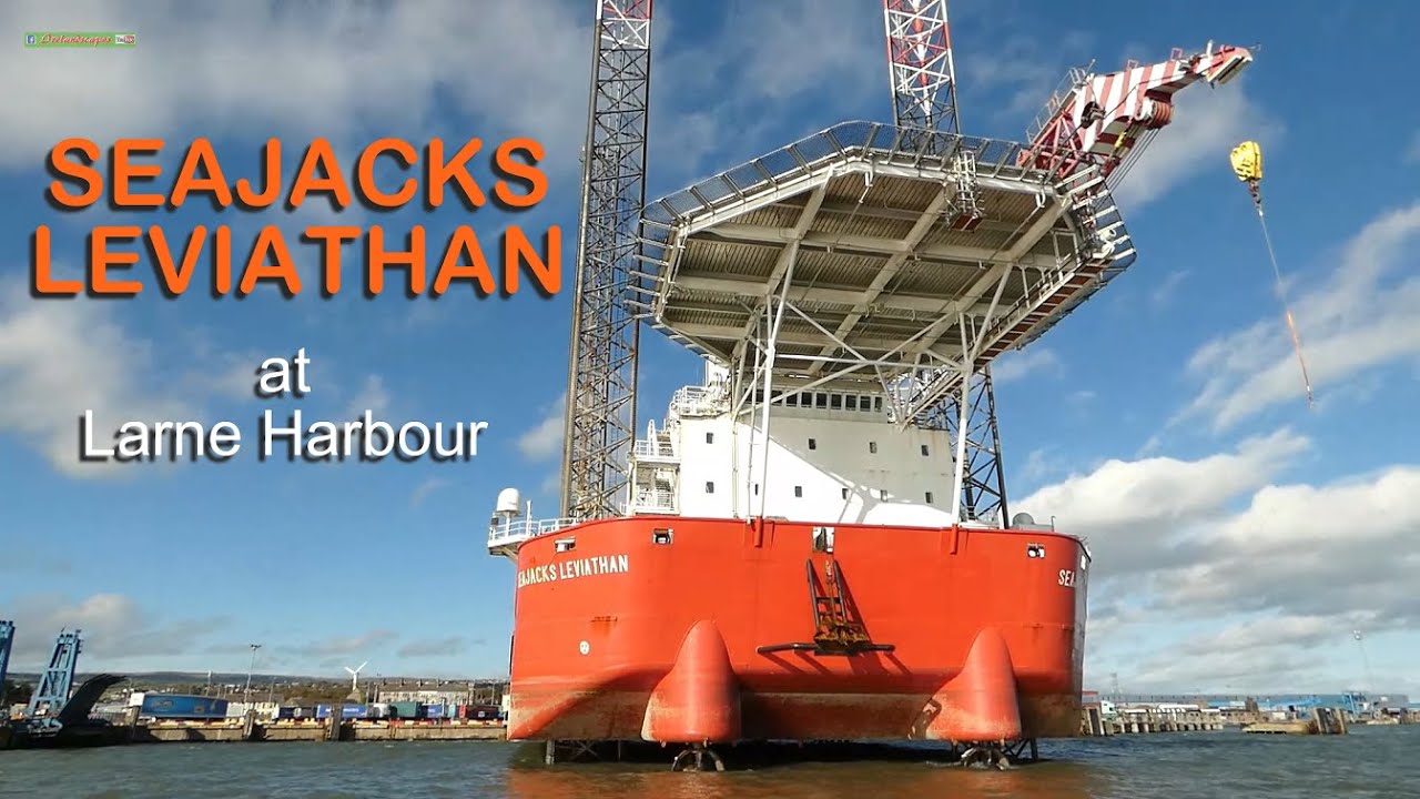 Seajacks Leviathan Ship at Larne Harbour - (N Irish Commercial Harbour Scenery)