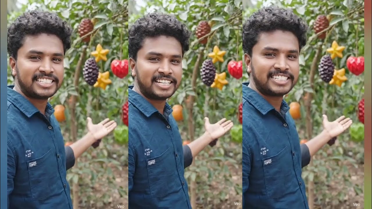 வித்தியாசமான சேப்ல எவ்வளவு பழகள் இருக்குனு பாருங்க #fruts #fruittree #mixfruit 