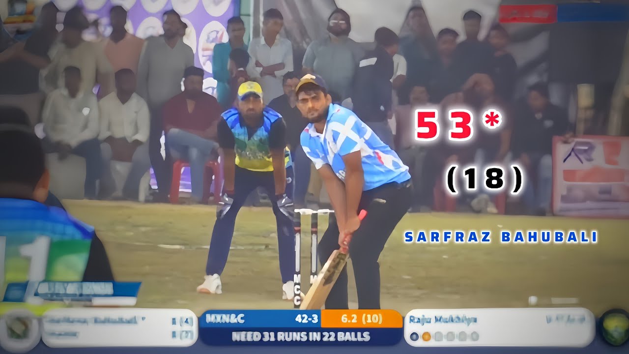Sarfraz Bahubali | 18 Ball 53 Run | Jigar Night Cricket Tournament Gonda (Up) | 2025 | Highlights |