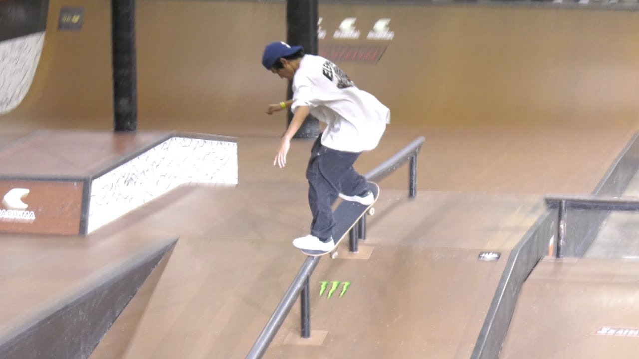 RISKY VARIAL HEEL NOSE GRIND IN THE MIDDLE OF HIS TAMPA AM 2022 FINALS RUN!!!  AIMU YAMAZUKI