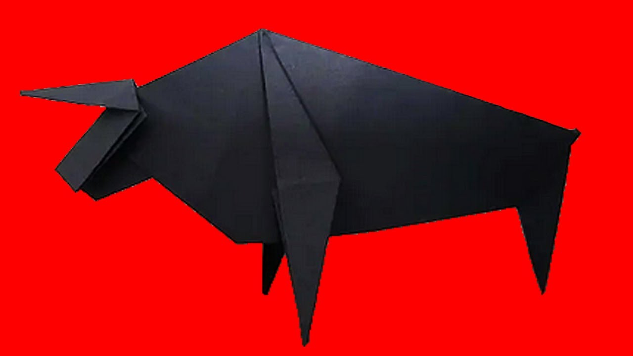 Toro de papel Origami (Origami Bull)