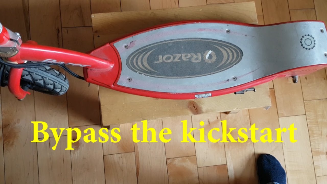 Bypass kickstart and modify battery e100 razor scooter