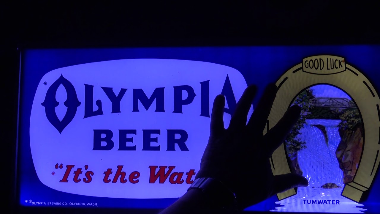 60 year old olympia beer sign led upgrade
