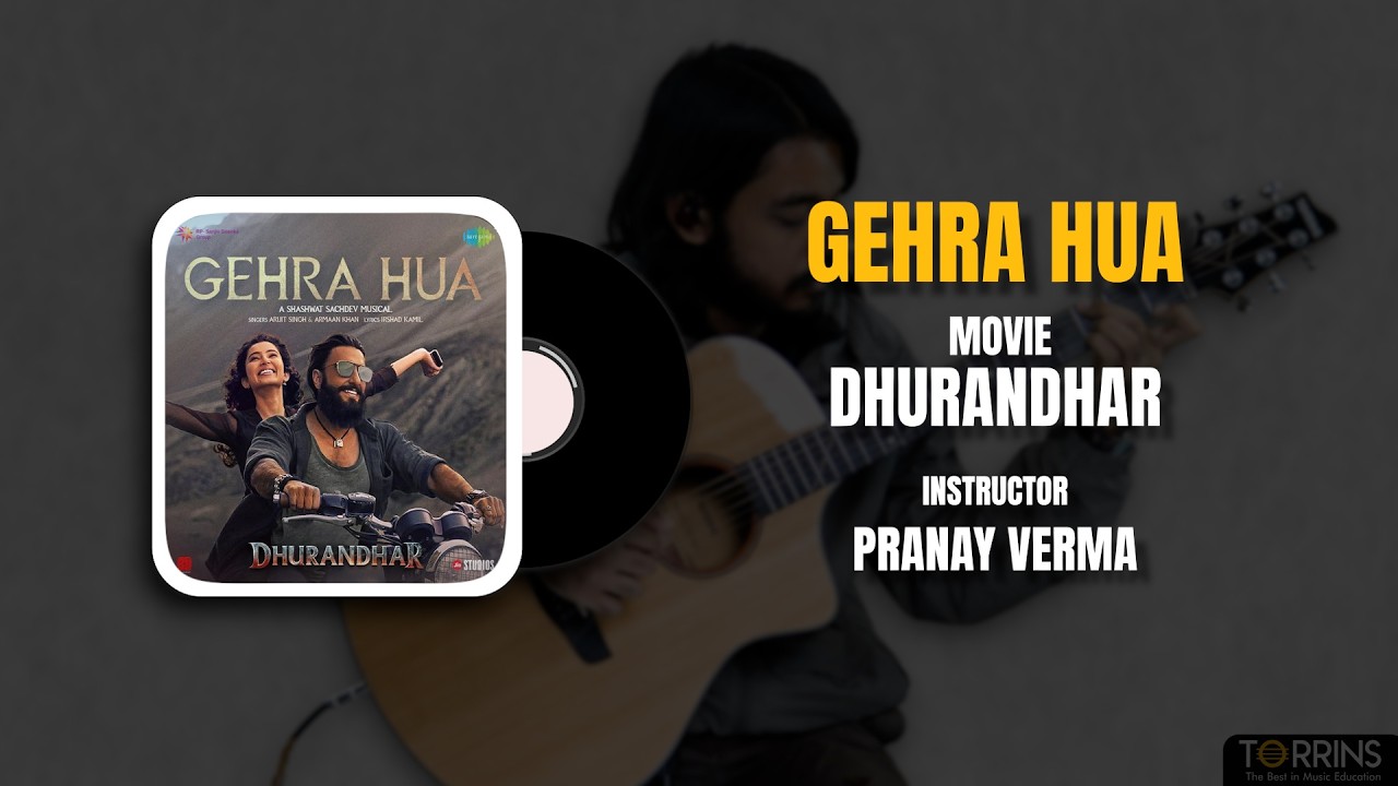 Learn Gehra Hua on guitar from Dhurandhar with complete chords | Song Demo #gehrahua #arijitsingh