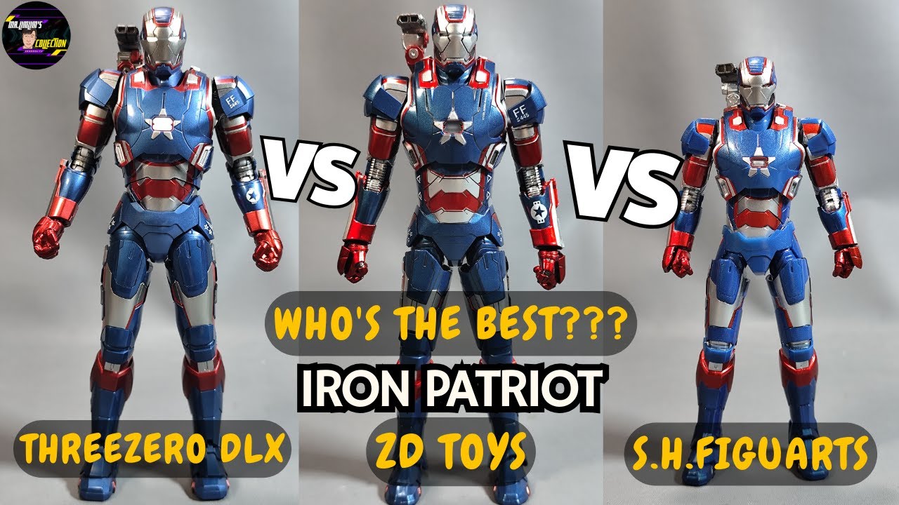 WHO'S THE BEST ? zd toys iron patriot iron man 3 Vs Threezero DLX & S.H.Figuarts