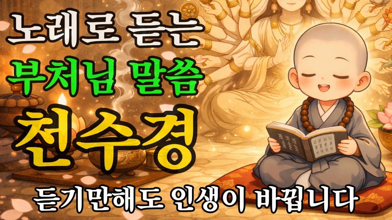 듣기만 해도 마음이 편안해지는 천수경 노래 🌸 복을 부르는 관세음보살 기도 음악#불교음악 #소원성취